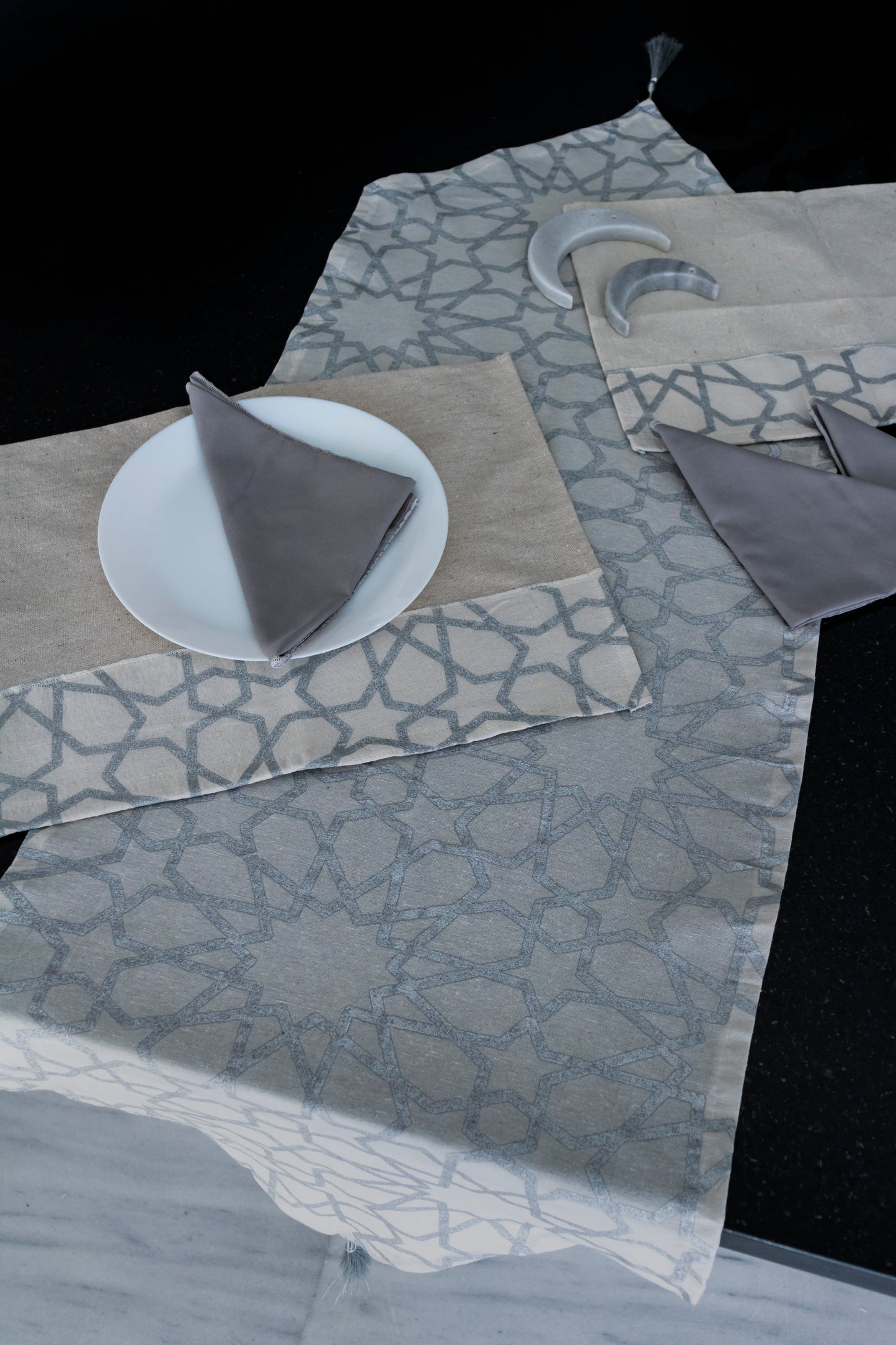 Silver X Beige Placemats